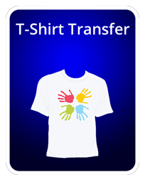 T-shirt with example photo transfer